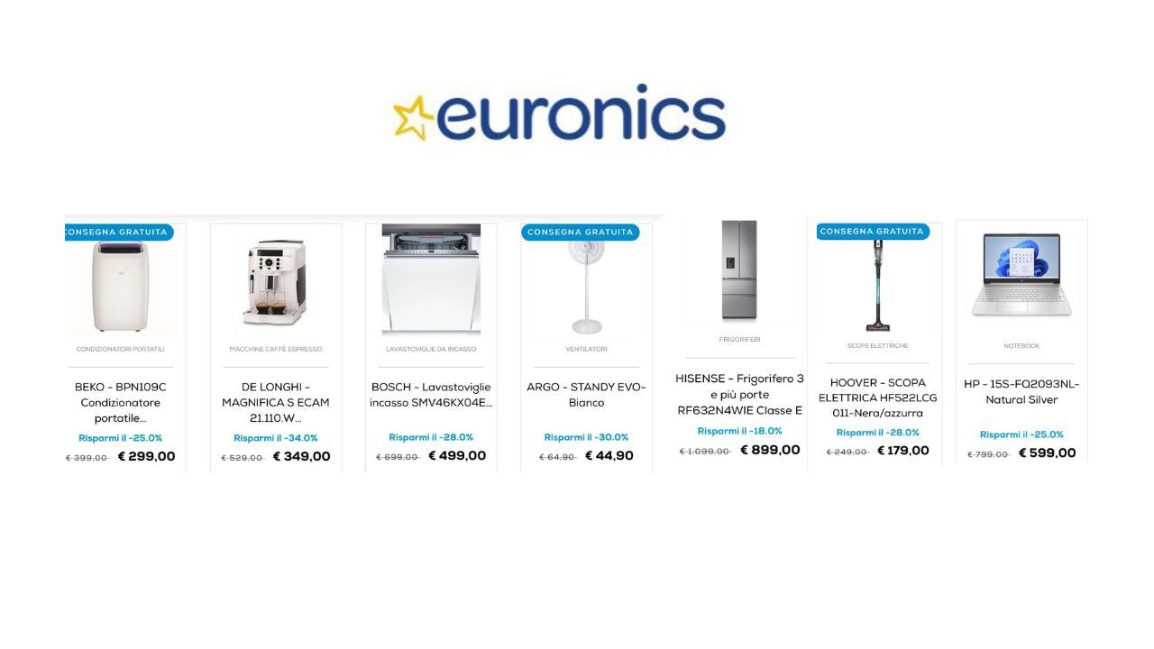 Offerte Euronics (Foto dal Sito Ufficiale)