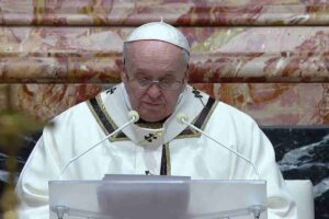 Papa Francesco in un'udienza generale